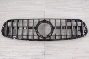 MERCEDES GLC COUPE (C253) 2019+ PO LIFTINGU Z KAMERĄ GRILL GT PANAMERICANA SREBRNY