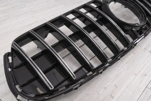 MERCEDES GLC COUPE (C253) 2019+ PO LIFTINGU Z KAMERĄ GRILL GT PANAMERICANA SREBRNY