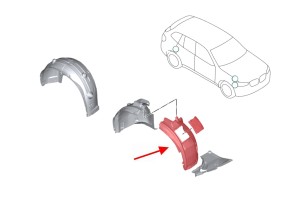 BMW iX3 G08 2020+ NADKOLE PRZEDNIE PRAWE CZĘŚĆ PRZEDNIA 51717445682