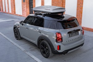 BOX DACHOWY BAGAŻNIK KUFER NA DACH 390L MODEL PARIS SREBRNY