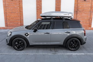 BOX DACHOWY BAGAŻNIK KUFER NA DACH 390L MODEL PARIS SREBRNY