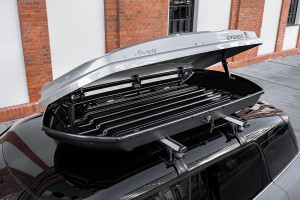 BOX DACHOWY BAGAŻNIK KUFER NA DACH 390L MODEL PARIS SREBRNY