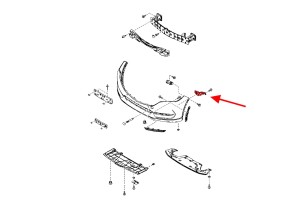 MAZDA CX-5 II KF 2017+ RAMKA WSPORNIK PRZEDNIEJ LAMPY PRZECIWMGIELNEJ LEWY KB8B50C22B