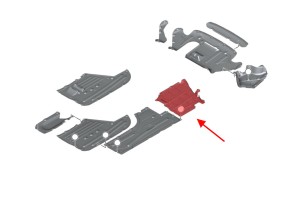 BMW SERIA 3 G20 2018+ MATERIAŁOWA OSŁONA PODWOZIA TYLNA LEWA 51757447212