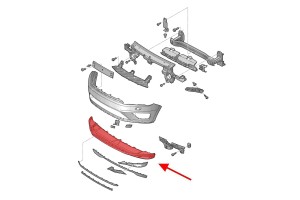 VOLKSWAGEN TOUAREG II 7P 2014-2018 PO FACELIFTINGU ZDERZAK PRZEDNI DOLNY 7P6807061G