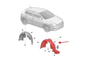 VOLKSWAGEN POLO MK6 VI AW 2017+ NADKOLE PRZEDNIE PRAWE 2G0805912C