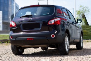 NISSAN QASHQAI I 2007-2014 NAKŁADKI NA LAMPY PRZECIWMGIELNE TYLNE