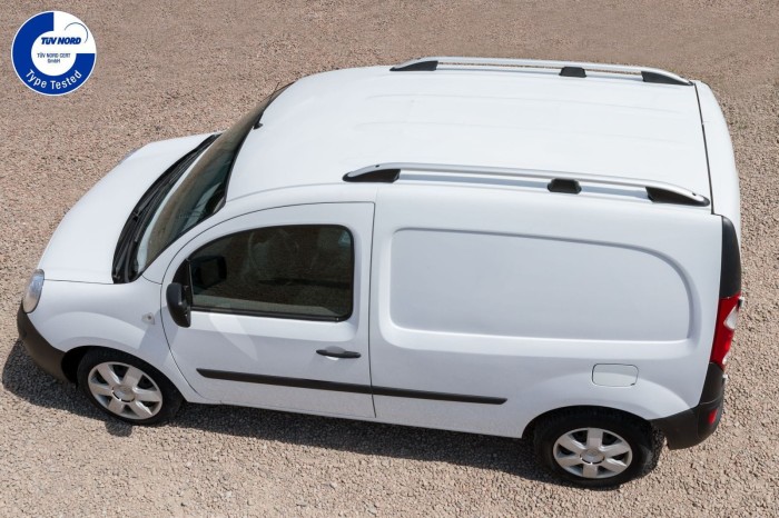 OPEL COMBO D 2011-2018 (wersja krótka) RELINGI DACHOWE ALUMINIOWE SREBRNE