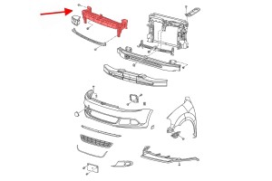 VOLKSWAGEN GOLF 7 VII 5G VARIANT 2013-2020 BELKA ZDERZAKA PRZEDNIEGO 5C6807109