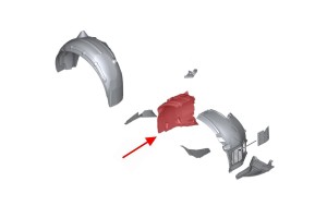 BMW SERIA 7 F04 2010-2012 MATERIAŁOWE NADKOLE PRZEDNIE PRAWE CZĘŚĆ TYLNA 51717185160