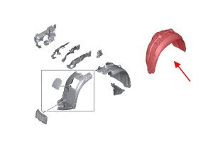BMW X1 E84 2009-2015 MATERIAŁOWE NADKOLE TYLNE LEWE 51712990087