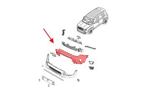 JEEP RENEGADE I BU 2018+ PO LIFTINGU ZDERZAK PRZEDNI GÓRNY 6XD52TZZAA