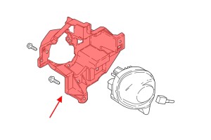 MAZDA CX-5 II KF 2017+  KOSZYK MOCOWANIE PRZEDNIEJ LAMPY PRZECIWMGIELNEJ PRAWE KB8B51684