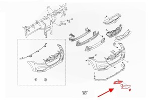 HYUNDAI ix35 2010-2015 KRATKA ZAŚLEPKA PRZEDNIEJ LAMPY PRZECIWMGIELNEJ PRAWA 865862Y000