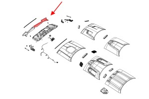 DODGE CHALLENGER 2012-2021 GÓRNA OSŁONA PASA PRZEDNIEGO PRAWA 5028748AD