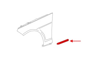 MERCEDES S-CLASS W221 2005-2013 CHROMOWANA LISTWA PRZEDNIEGO BŁOTNIKA LEWA A2216903980