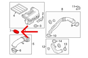 BMW X6 F16 3,5ix 2014-2019 ZAŚLEPKA KANAŁU POWIETRZA 13717629285