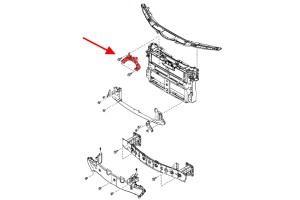 MAZDA 3 IV BP 2019+ WSPORNIK MOCOWANIE ZAMKA MASKI POKRYWY SILNIKA BCJH5215Y