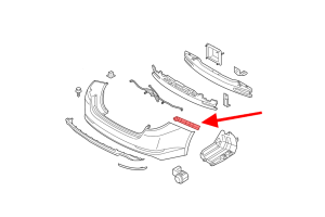 KIA OPTIMA III TF 2013-2015 PO FACELIFTINGU ŚLIZG ZDERZAKA TYLNEGO PRAWY 866142T501
