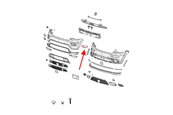 JEEP GRAND CHEROKEE IV WK2 2017-2021 PO FACELIFTINGU RAMKA HALOGENU KRATKA ZDERZAKA CZARNA LEWA 5YL31TZZAA