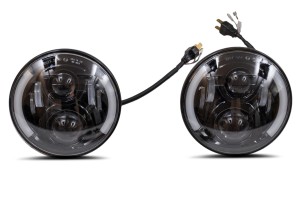 JEEP WRANGLER TJ 1997-2007 LAMPY LEDOWE PRZEDNIE 7'' MODEL CALIFORNIA 80W 6000 LUMENÓW