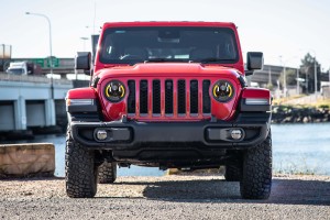 JEEP WRANGLER JL 2018+ LAMPY LEDOWE PRZEDNIE 7'' MODEL CALIFORNIA 80W 6000 LUMENÓW
