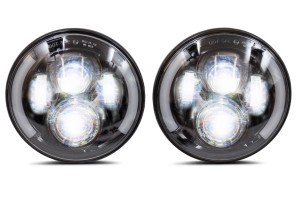JEEP WRANGLER JL 2018+ LAMPY LEDOWE PRZEDNIE 7'' MODEL CALIFORNIA 80W 6000 LUMENÓW