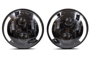 JEEP WRANGLER JL 2018+ LAMPY LEDOWE PRZEDNIE 7'' MODEL CALIFORNIA 80W 6000 LUMENÓW