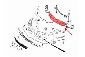 MERCEDES S-CLASS W221 2007-2013 ABSORBER PRZEDNIEGO ZDERZAKA ŚRODKOWY A2218855637