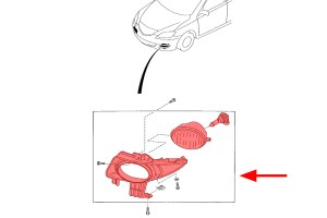 MAZDA 3 I BK 2006-2009 PO LIFTINGU LAMPA PRZECIWMGIELNA PRZEDNIA LEWA BN8V-51-690