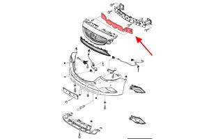MAZDA 6 III GL 2018+ PO LIFTINGU ABSORBER PRZEDNIEGO ZDERZAKA GSH750111