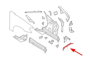 BMW X4 F26 2014-2018 ŚLIZG PRAWEGO BŁOTNIKA 41357267326