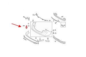 FORD MONDEO MK5 V 2014-2022 ŚLIZG ZDERZAKA TYLNEGO PRAWY DS7Z17D942A