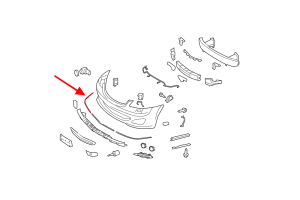 MERCEDES S-CLASS W221 2005-2013 CHROMOWANA LISTWA PRZEDNIEGO ZDERZAKA PRAWA A2218850221