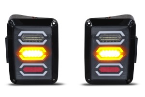JEEP WRANGLER JK 2007-2018 LAMPY TYLNE LED MODEL BLADE 3600 LUMENÓW