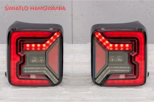 JEEP WRANGLER JL 2018+ LAMPY TYLNE LED CZARNE WERSJA EUROPEJSKA