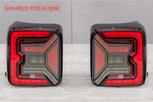 JEEP WRANGLER JL 2018+ LAMPY TYLNE LED CZARNE WERSJA EUROPEJSKA