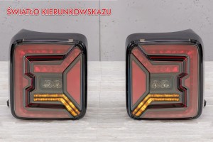 JEEP WRANGLER JL 2018+ LAMPY TYLNE LED CZARNE WERSJA EUROPEJSKA