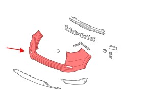 HONDA CR-V IV 2015-2018 PO FACELIFTINGU ZDERZAK TYLNY GÓRNY 04715T1WA91ZZ