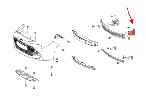 TOYOTA COROLLA XII E21 2019+ SEDAN STREFA ZGNIOTU ODBÓJ LEWY 5701302190