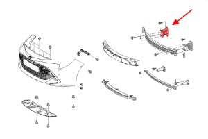 TOYOTA COROLLA XII E21 2019+ SEDAN STREFA ZGNIOTU ODBÓJ PRAWY 5701302190