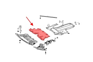 MERCEDES E-CLASS W213 2016-2020 PRZED FACELIFTINGIEM OSŁONA PŁYTA POD SILNIK A2135242700