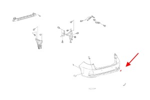 TOYOTA COROLLA XII E21 2019+ SEDAN ZAŚLEPKA TYLNEGO ZDERZAKA HAKA HOLOWNICZEGO 5216102900