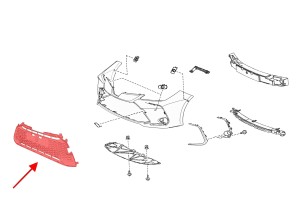 TOYOTA COROLLA XII E21 SEDAN 2022+ PO FACELIFTINGU KRATKA PRZEDNIEGO ZDERZAKA 5311202040