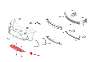 TOYOTA COROLLA XII E21 2019+ DOLNA OSŁONA PRZEDNIEGO ZDERZAKA 5145102170