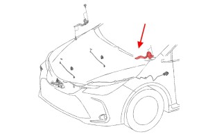 TOYOTA COROLLA XII E21 2019+ STALOWY ZAWIAS MASKI LEWY 5342002540