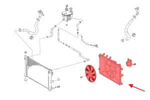 TOYOTA COROLLA XII E21 2019+ 1.6 / 2.0 BENZYNA WENTYLATOR CHŁODNICY 163630T210