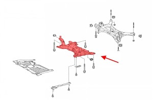 TOYOTA COROLLA XII E21 2019+ SEDAN BELKA PRZEDNIEGO ZAWIESZENIA KOŁYSKA WÓZEK SANKI 5120102311