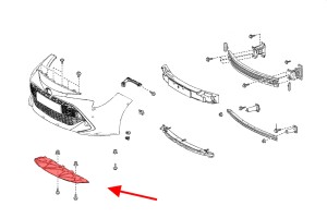 TOYOTA COROLLA XII E21 2019+ HATCHBACK OSŁONA PRZEDNIEGO ZDERZAKA 5145102170