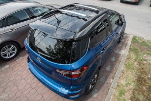 FORD ECOSPORT MK2 II 2012-2022 RELINGI DACHOWE OEM CZARNE + BELKI DACHOWE POPRZECZNE SREBRNE OEM